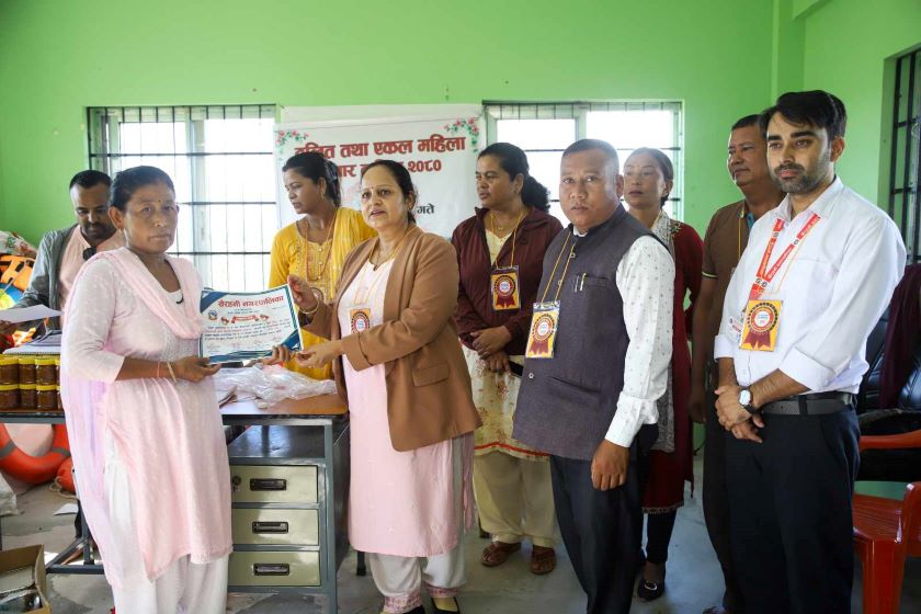 खैरहनिमा दलित तथा एकल महिलाको लागी दुईदिने अचार बनाउने तालिम