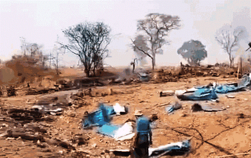 म्यान्माको सेनाद्वारा विपक्षीमाथि हवाई हमला, एक सय जनाको मृत्यु