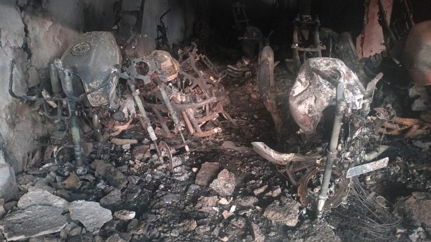 लक्ष्मीपूजाको रात बिद्युत सर्ट भई आगलागी, करिब डेढ करोडको क्षति