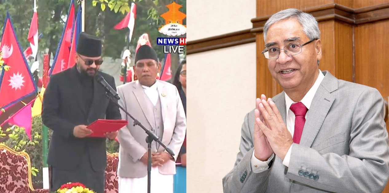 प्रधानमन्त्री शाहलाई देउवाले दिए बधाई