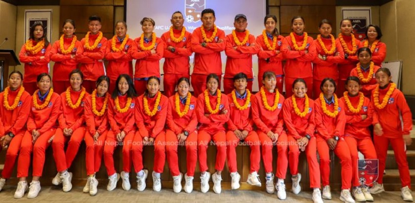 एएफसी यू–२० महिला एसियन कप छनोटका लागि नेपाली टोलीको बिदाई