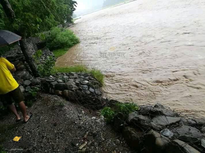 उदयपुरको गाइघाट बजार बाढीको उच्च जोखिममा