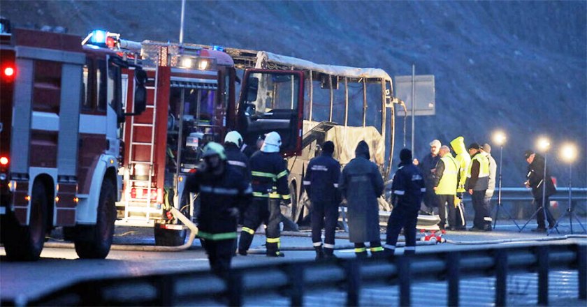 बुल्गेरियामा गुडिरहेको बसमा आगो लाग्दा ४६ यात्रुको मृत्यु