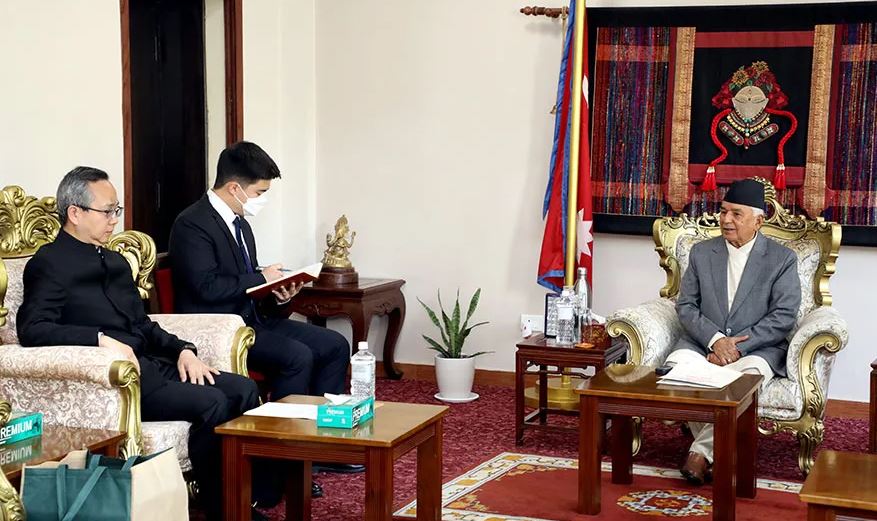 राष्ट्रपतिसँग चीनका राजदूतले गरे शिष्टाचार भेट