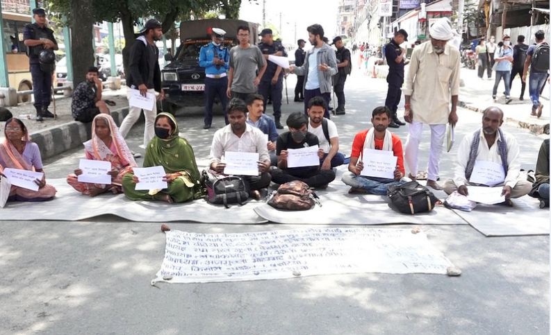 आन्दोलनमा उत्रिए मिटरब्याजका पीडितहरू