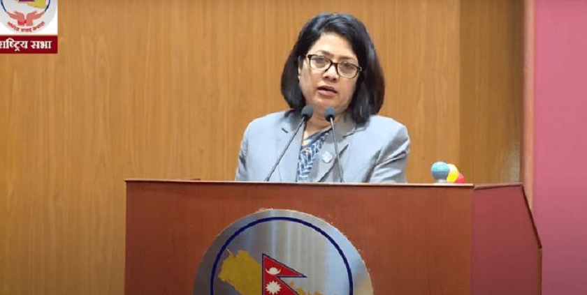 राष्ट्रियसभामा सम्बोधन गर्दै परराष्ट्रमन्त्रीले भनिन् - सार्कलाई गतिशील बनाउन पहल गरेँ