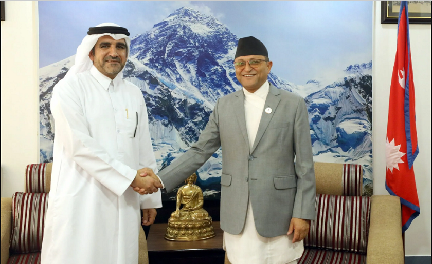 राष्ट्रिय सभा अध्यक्ष तिमिल्सिनासँग कतारी राजदुतको बिदाई भेट