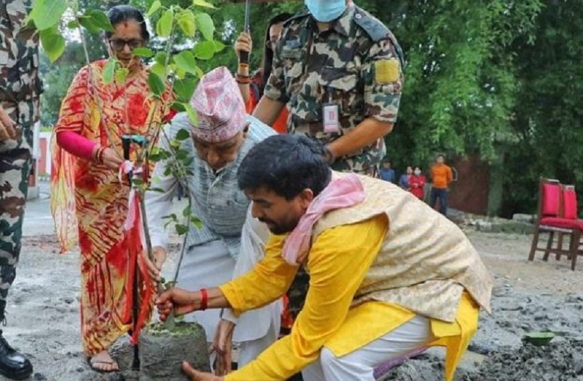 राष्ट्रपति निवास परिसरमा चौतारो र पोखरी निर्माणको शुभारम्भ