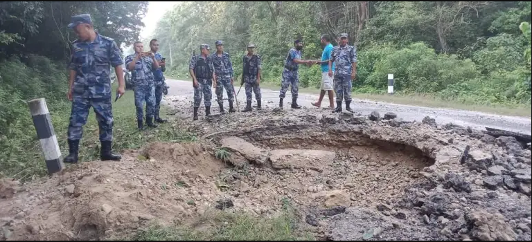 बाँकेमा शक्तिशाली विष्फोट, घटनास्थलमा खिया लागेका तार लगायतका टुक्राहरू फेला