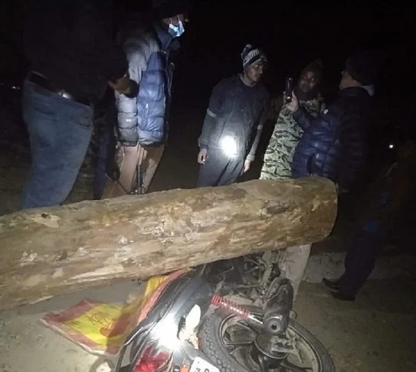 मोटरसाइकलमा अवैध काठ पैठारी गर्ने शेख पक्राउ