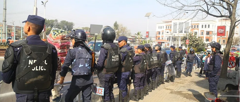 दुर्गा प्रसाईंको समूहले काठमाडौंमा प्रदर्शन गर्दै, सुरक्षा व्यवस्था कडा