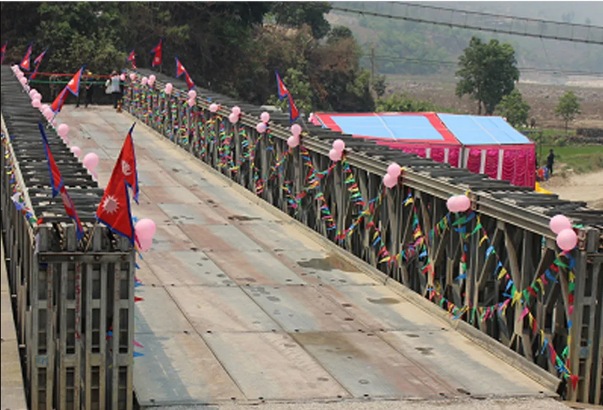 किन्ताङफेदीमा बेली ब्रिज निर्माण