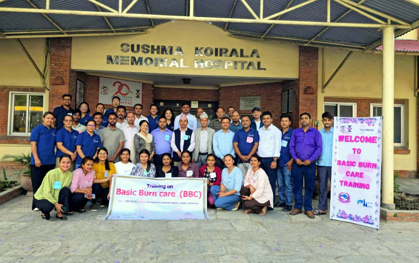 सुष्मा कोइराला अस्पतालमा जलन उपचार सम्बन्धी राष्ट्रिय तालिम