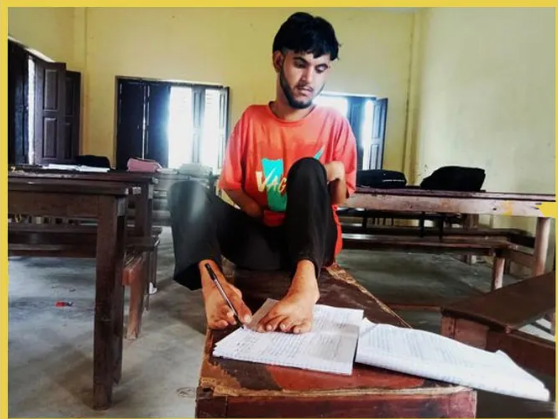 खुट्टाले लेखेर एसइई उत्तीर्ण