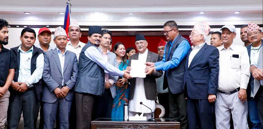 जाजरकोट भूकम्प प्रभावितलाई अनुदान रकम उपलब्ध गराउन प्रधानमन्त्रीलाई ज्ञापन