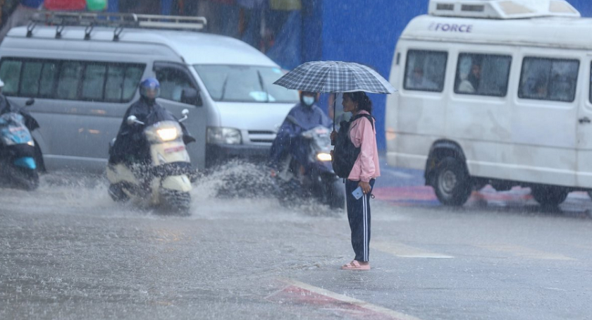 वर्षासँगै काठमाडौँमा अत्यधिक ट्राफिक जाम