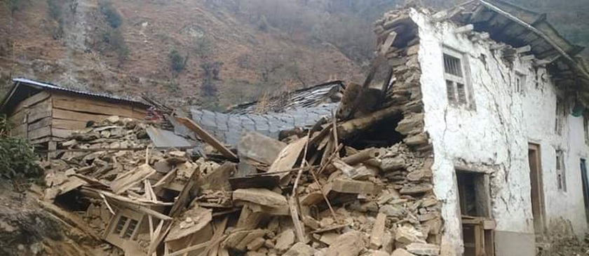 बाजुरा भूकम्प अपडेट : ४२ परिवार विस्थापित भए, ४०० घरमा क्षति