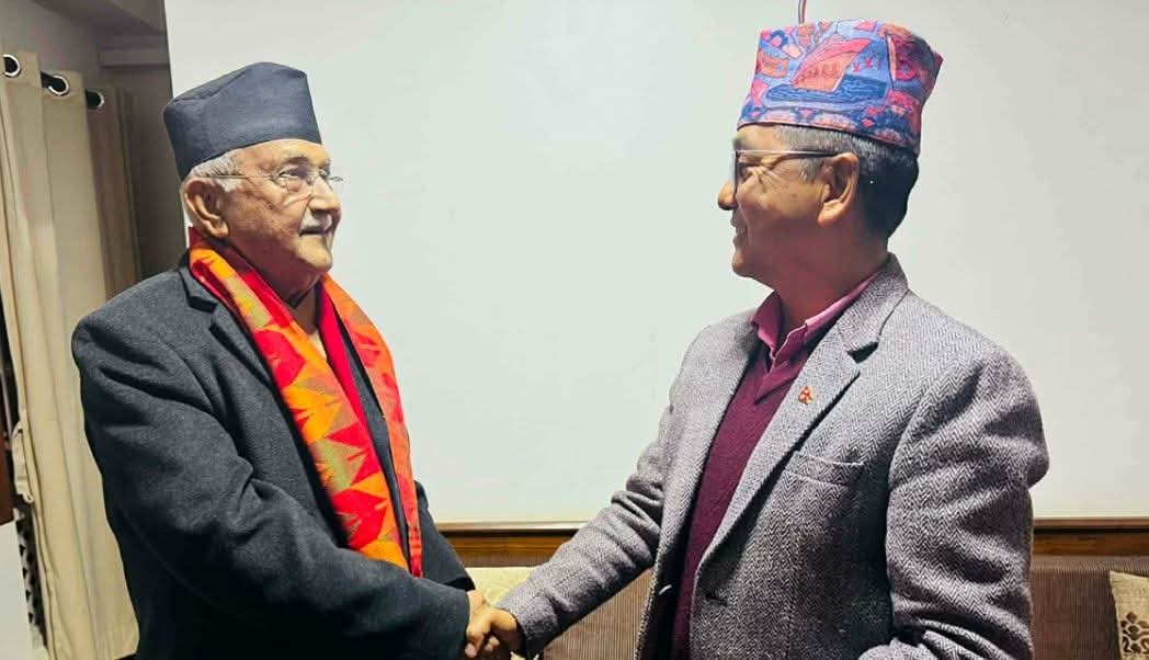 केपी ओली र राजेन्द्र लिङ्देनबिच भेटवार्ता