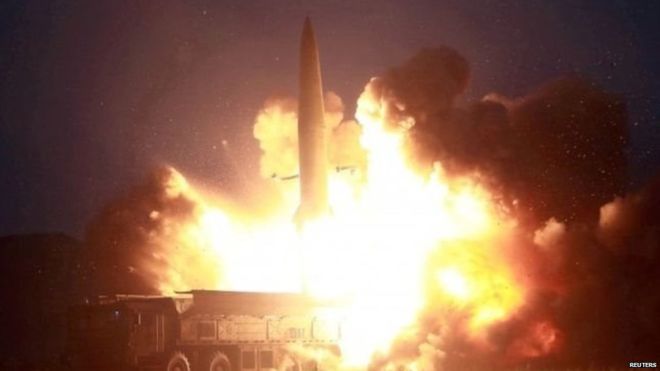 उत्तर कोरियाद्वारा पुनः दुई ब्यालेस्टिक मिसाइल प्रक्षेपण