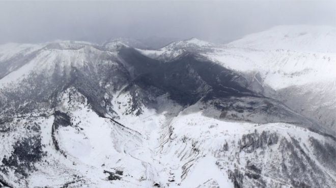 जापान: स्की रिजोर्टमा हिमपहिरो र ज्वालामुखी