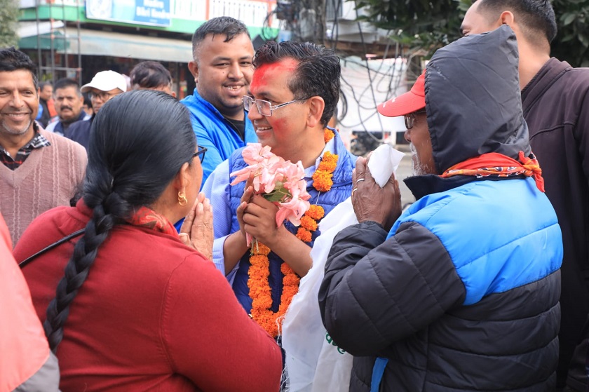 भोजराजप्रति जनताको उत्साह, जित निश्चित भन्दै दिए बधाई