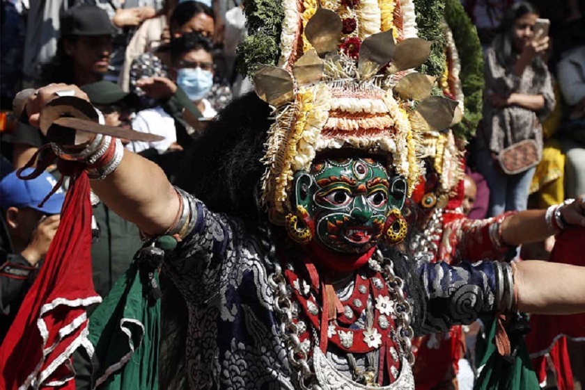 काठमाडौंको प्रसिद्ध ईन्द्रजात्रा आजदेखि सुरू