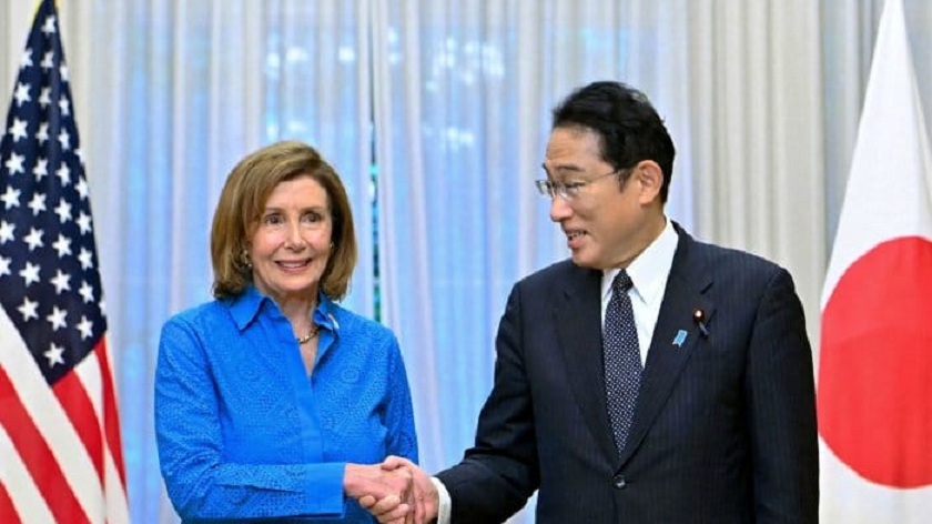 जापानका प्रधानमन्त्री किशिदा र अमेरिकी सभामुख पेलोसीबीच वार्ता