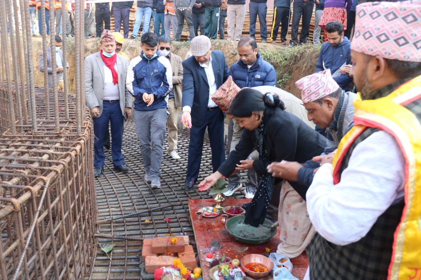 जखडी माईमा ४ लाख ५० हजार लिटरको ओभरहेड ट्यांकी शिलान्यास