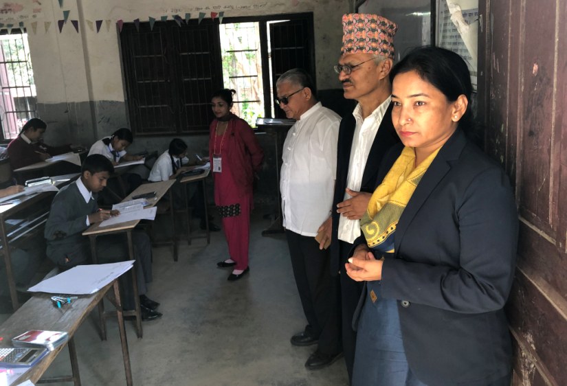 महानगर प्रमुख रेनु दाहालद्वारा एसईई परीक्षाको अनुगमन