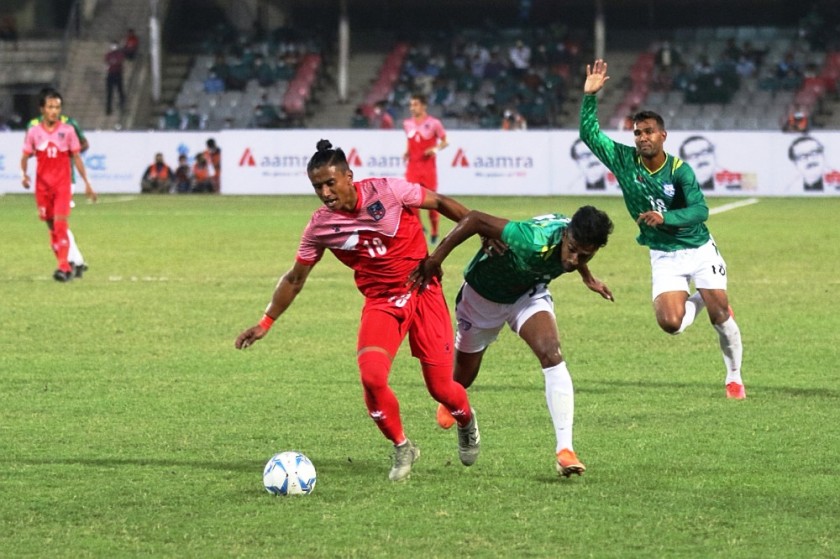 बंगलादेशसँग नेपाल  २–० ले पराजित