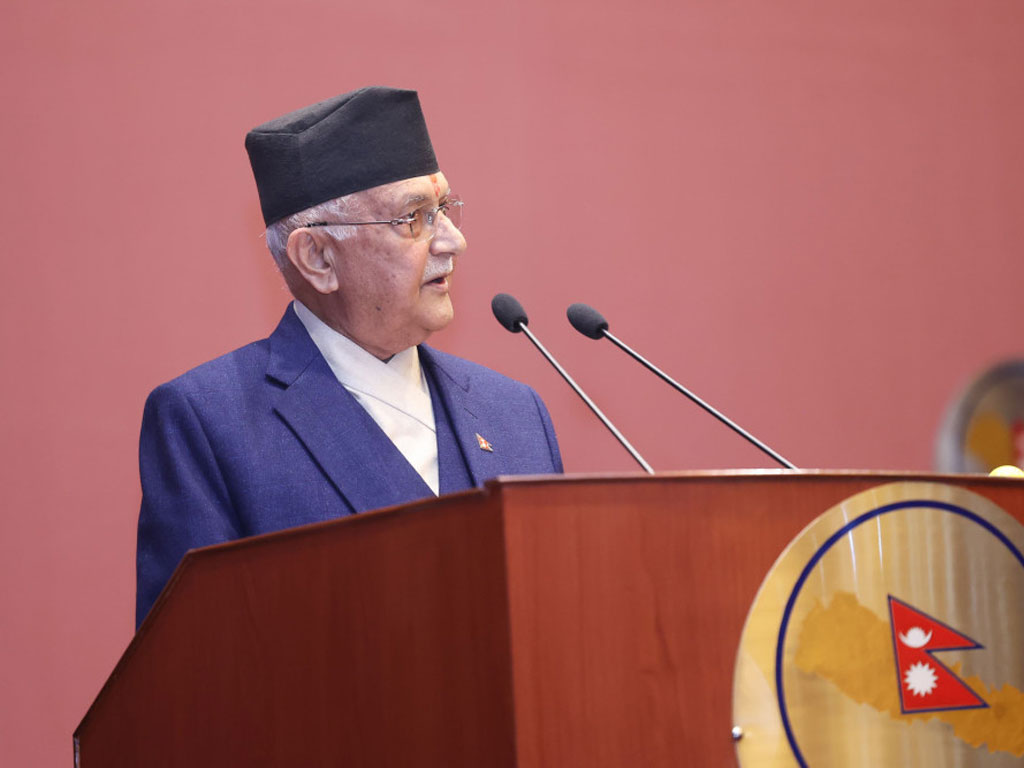प्रधानमन्त्री ओलीले आज राष्ट्रिय सभामा सम्बोधन गर्दै