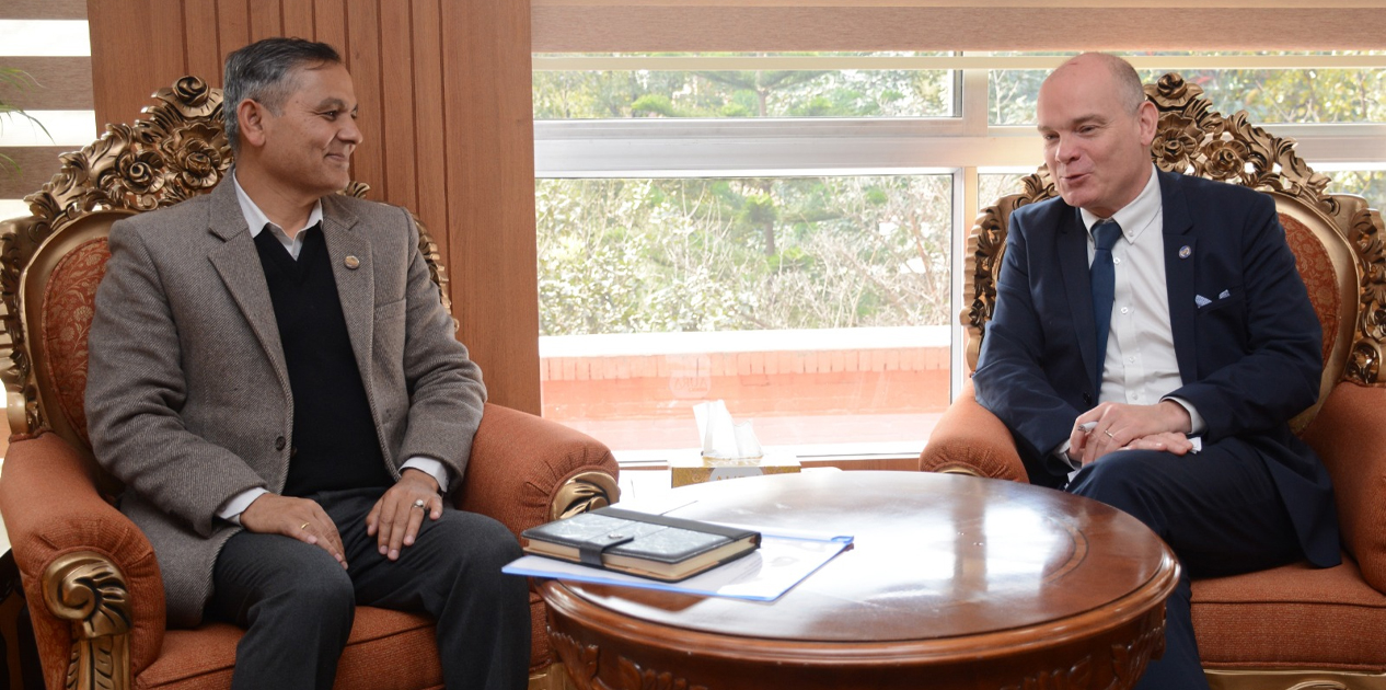 गृहमन्त्री अर्याल र यूएनओडिसी दक्षिण एसिया क्षेत्रीय प्रतिनिधिबीच शिष्टाचार भेट