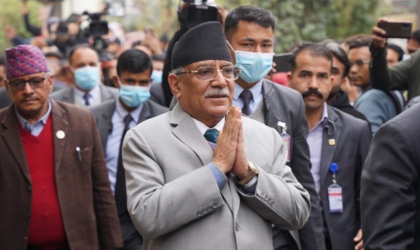 नेपाल र युएईबीचको क्रिकेट हेर्न कीर्तिपुर पुगे प्रधानमन्त्री प्रचण्ड
