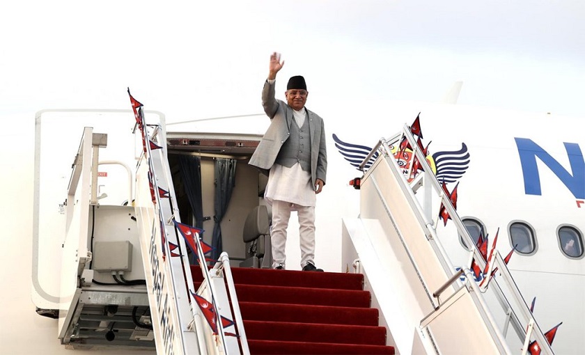 भारतको चारदिने भ्रमण सकेर प्रधानमन्त्री प्रचण्ड स्वदेश फिर्ता