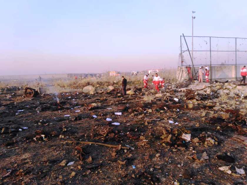 इरानमा १ सय ८० यात्रु बोकेको विमान खस्यो,  सवार सबैको मृत्यु
