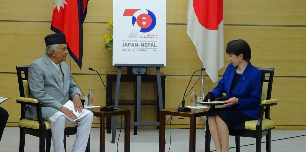 राष्ट्रपति पौडेलसँग जापानका प्रधानमन्त्रीको शिष्टाचार भेट