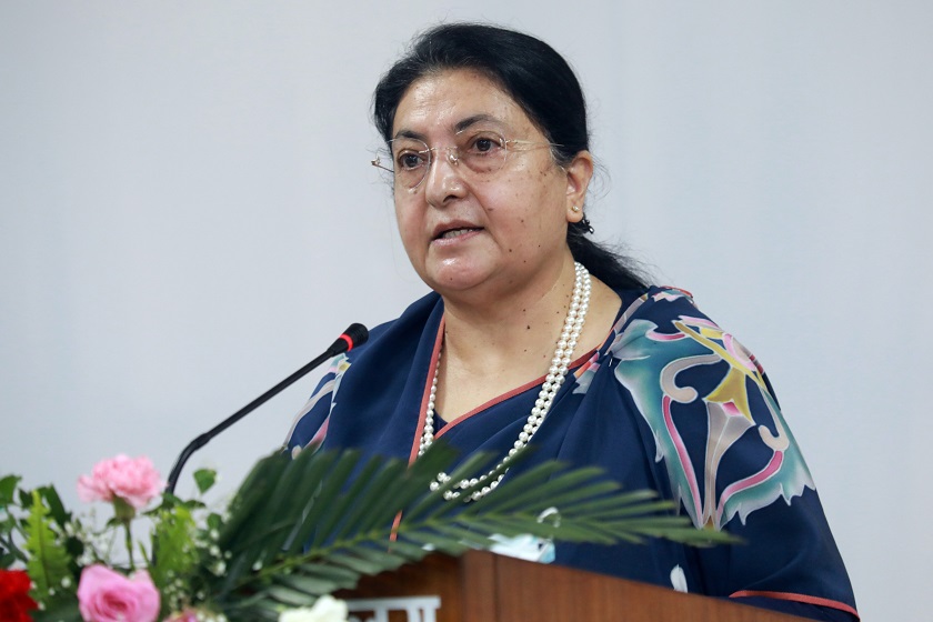 बेरुजु फछ्र्यौटलाई अभियानका रुपमा अघि बढाऔँ : राष्ट्रपति भण्डारी