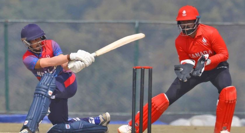 नेपाल ‘ए’ टीम पहिलो खेलमा क्यानडासँग ४ विकेटले पराजित