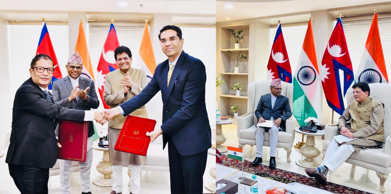 उद्योग मन्त्री सिन्हा र भारतीय समकक्षी गोयलबीच भेटवार्ता