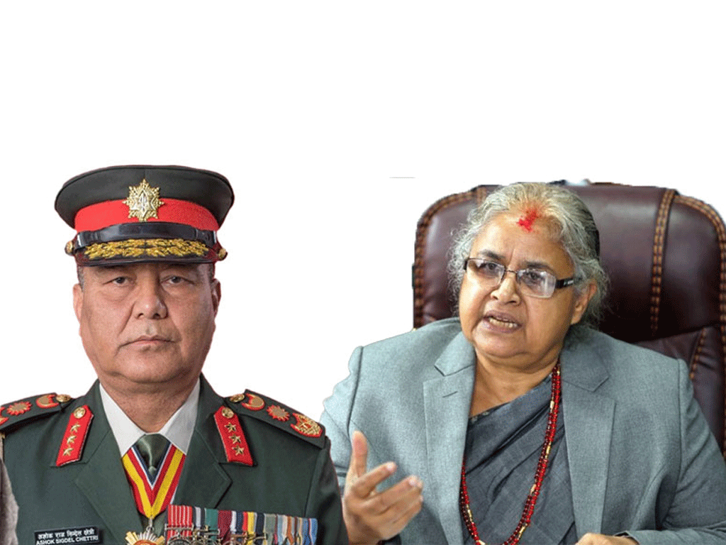 प्रधानमन्त्री कार्की र प्रधान सेनापति सिग्देलबीच भेटवार्ता