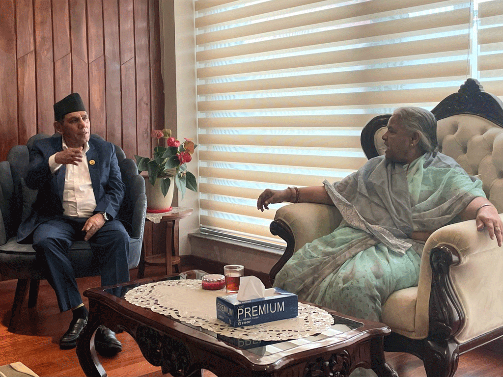 प्रधानमन्त्री र राष्ट्रिय सभा अध्यक्षबीच रिक्त हुने सदस्यको चुनावबारे छलफल