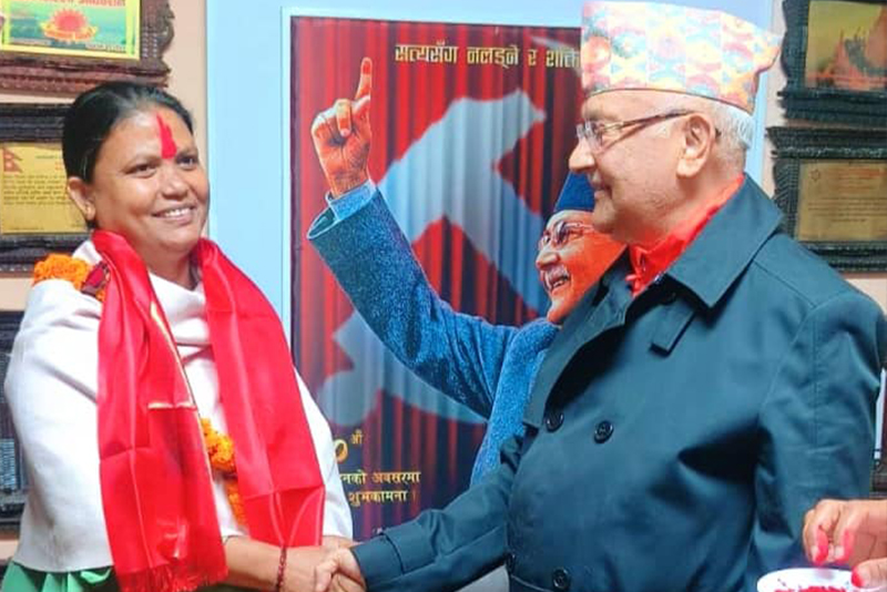 माओवादी केन्द्रीय सदस्य उमा विश्वकर्मा एमाले प्रवेश