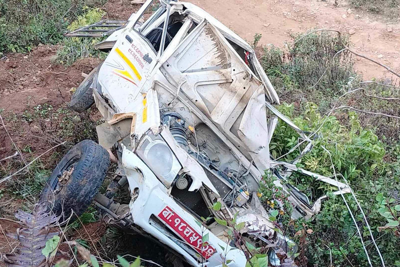 स्याङजामा जिप दुर्घटना हुँदा नौ जना घाइते