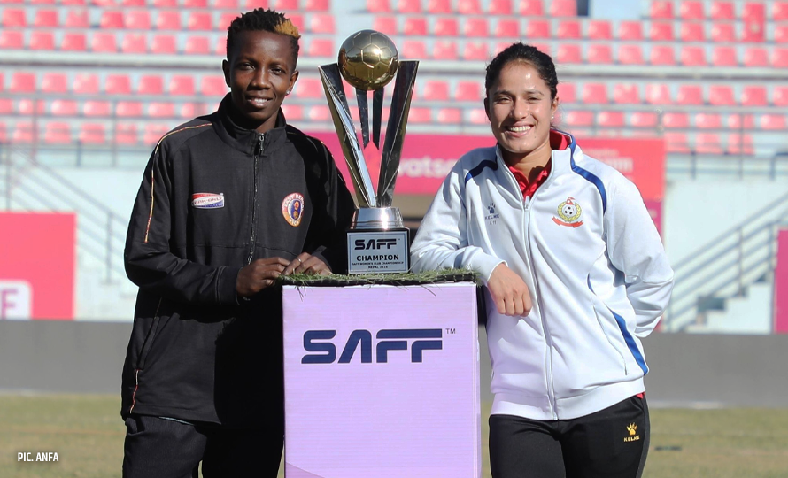 साफ महिला क्लब च्याम्पियनसिपको उपाधिका लागि एपीएफ र इस्ट बंगाल खेल्दै