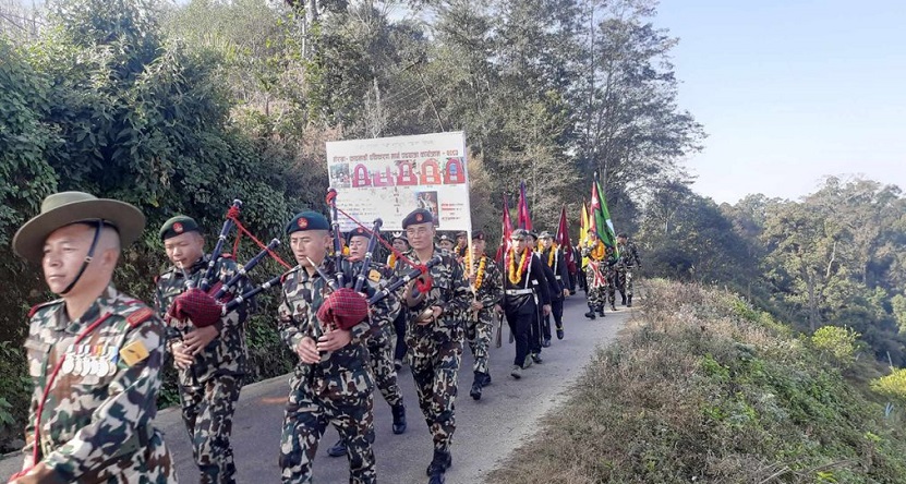 नेपाली सेनाले सुरु गर्‍यो एकीकरण पदयात्रा