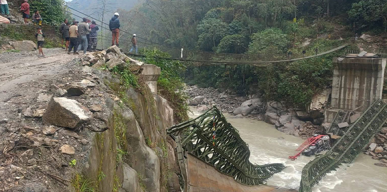 अरुण नदीमा बेलिब्रिज भाँचियो