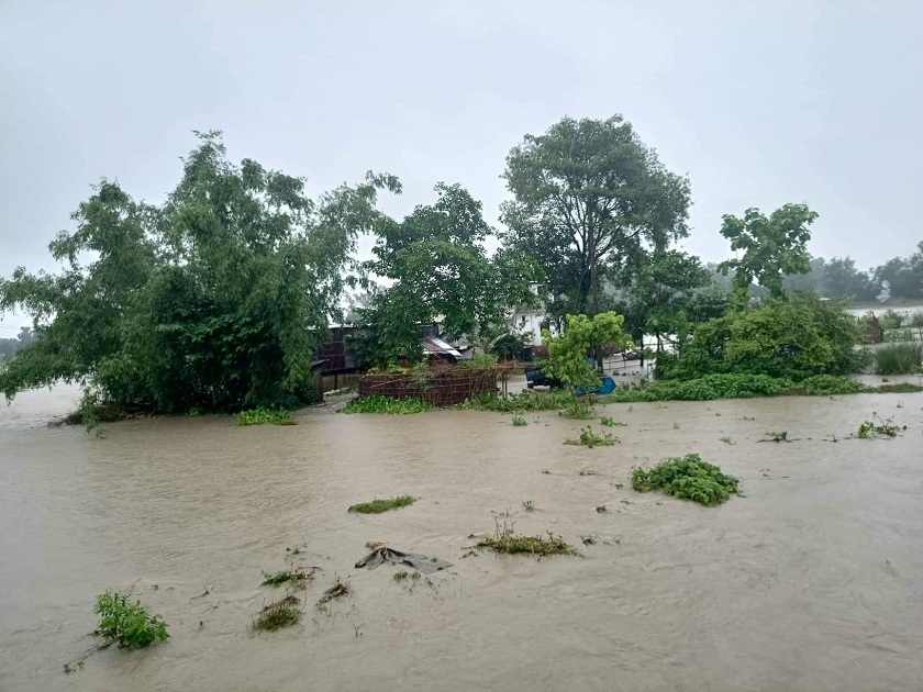 सप्तरीमा भारी वर्षापछि २५ घर डुबानमा