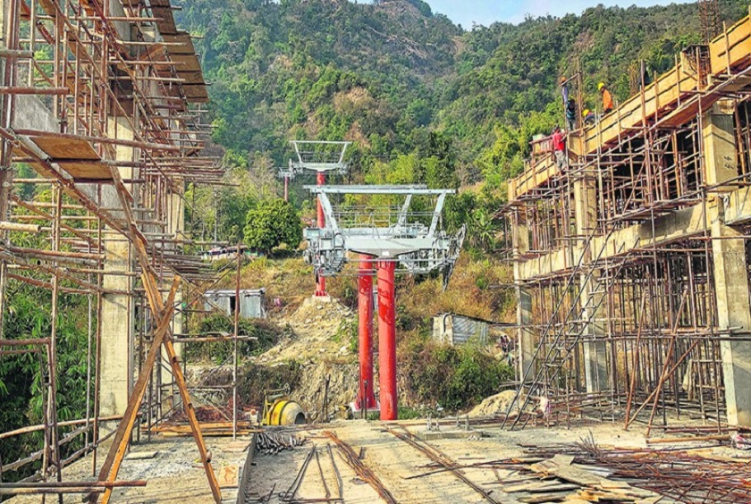 कोभिड–१९ को असर : बन्दीपुरमा निर्माणाधीन केबुलकारको काम प्रभावित बन्दै