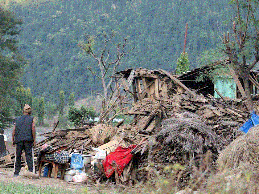 भूकम्प प्रभावित क्षेत्रमा साढे तीन हजार अस्थायी आवास निर्माण