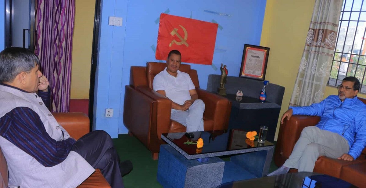 विप्लव, जनार्दन र घनश्याम बीच भेटवार्ता